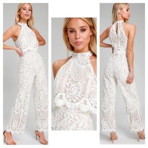 White lace jumpsuit